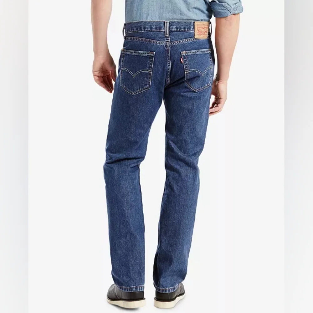 Men's Levi's 505 100% Cotton Classic Red Tab Jeans, Waist 31 - Picture 2 of 10